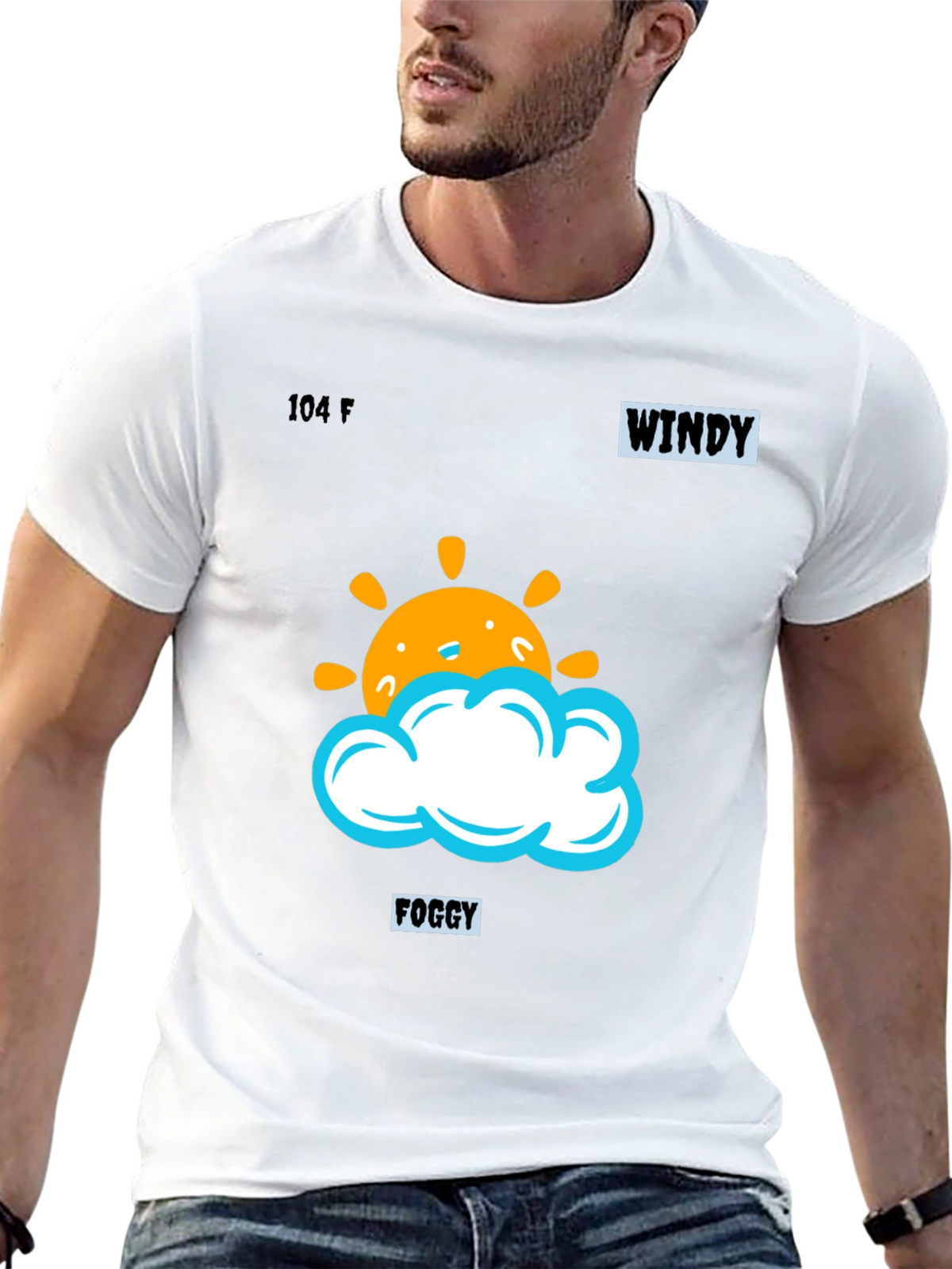 Weather Pattern Black Graphic Tee