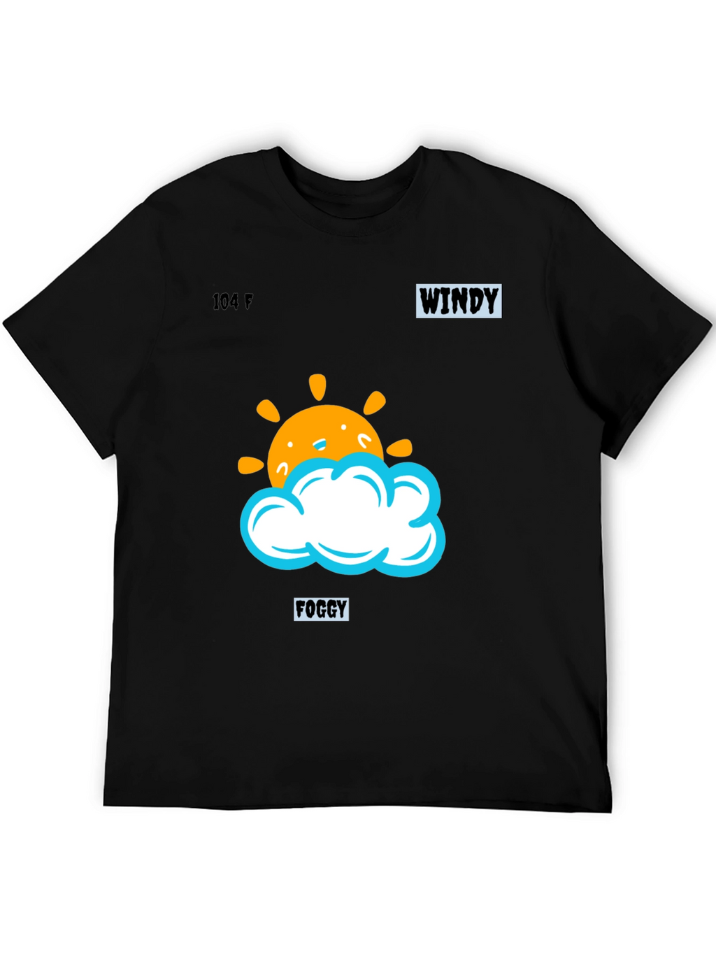 Weather Pattern Black Graphic Tee