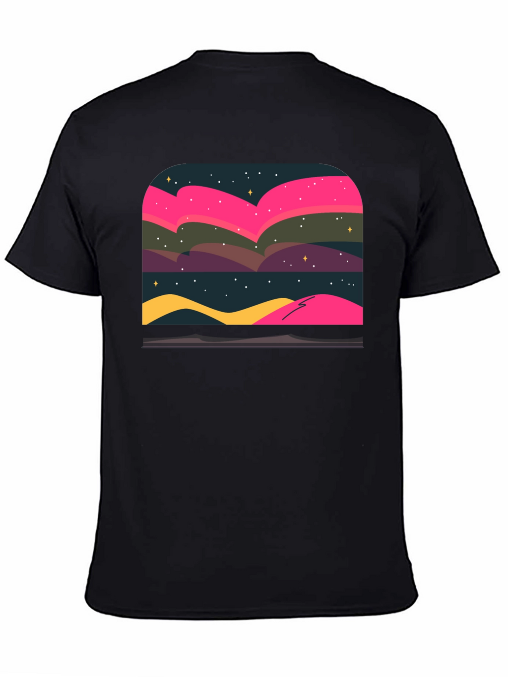 Northern Lights Graphic Tee - Black