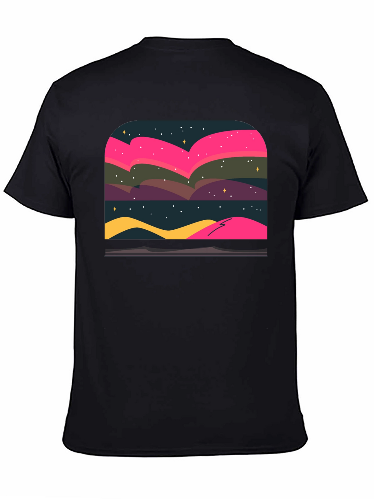 Northern Lights Graphic Tee - Black