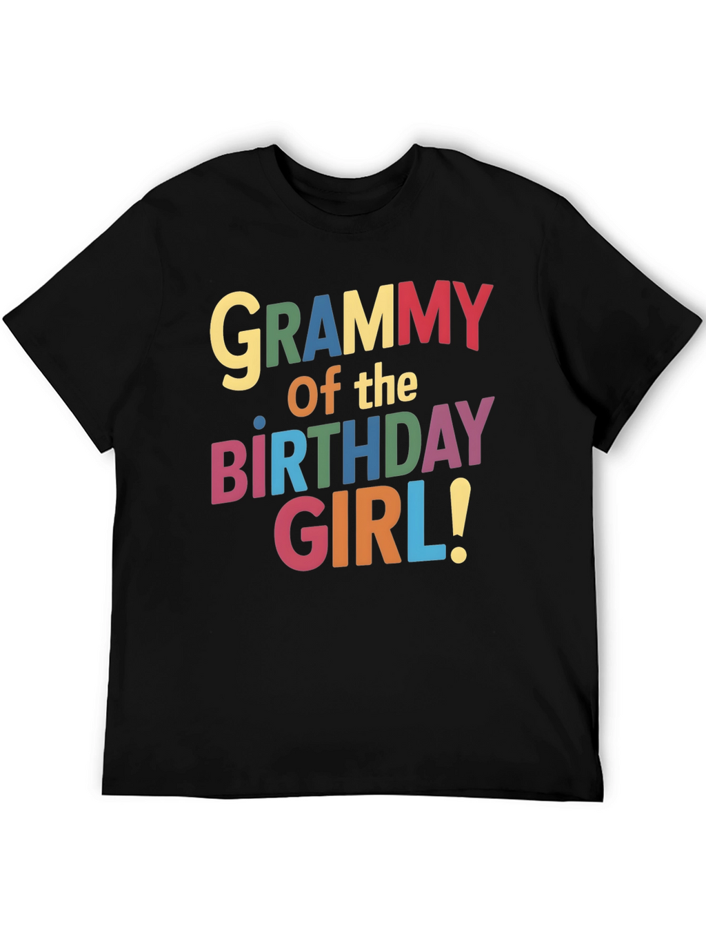 Grammy of the Birthday Girl Black T-Shirt