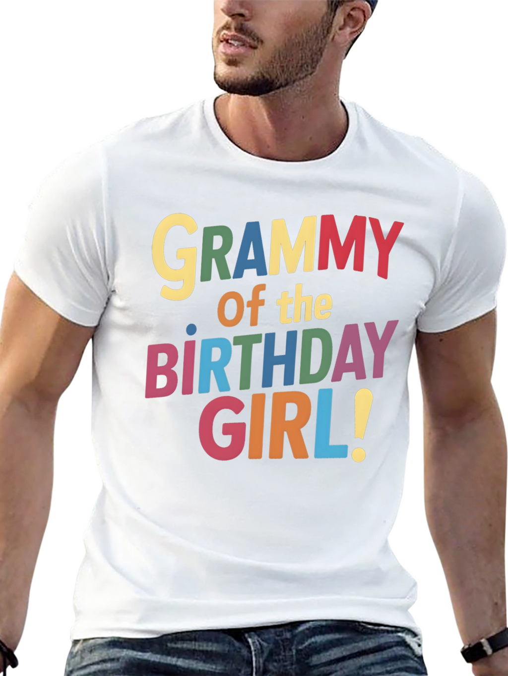 Grammy of the Birthday Girl Black T-Shirt
