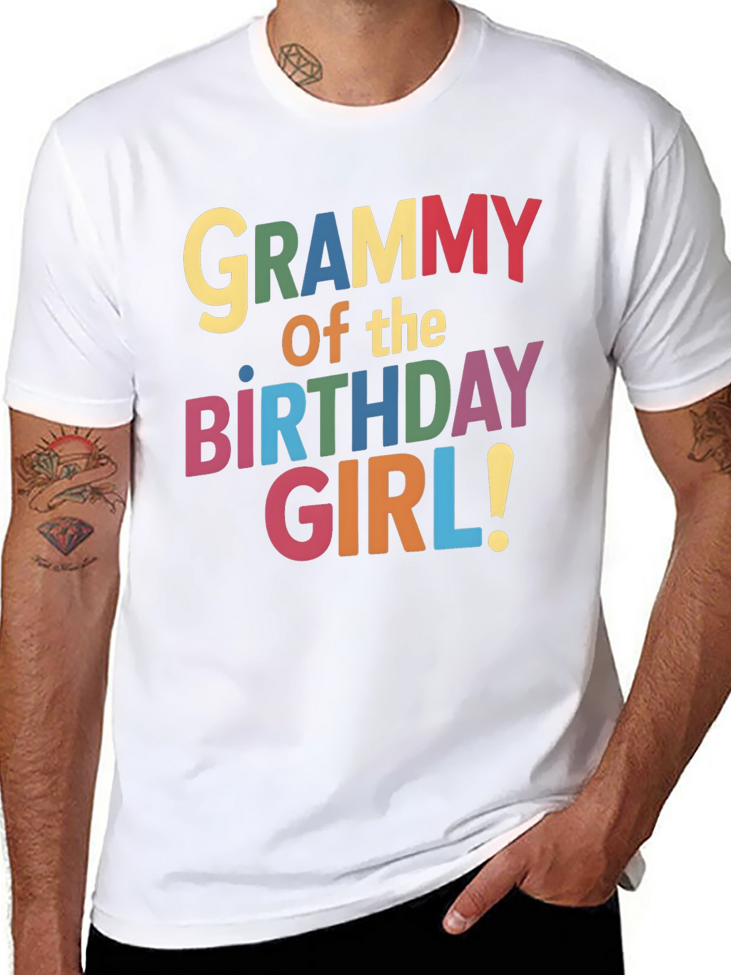 Grammy of the Birthday Girl Black T-Shirt