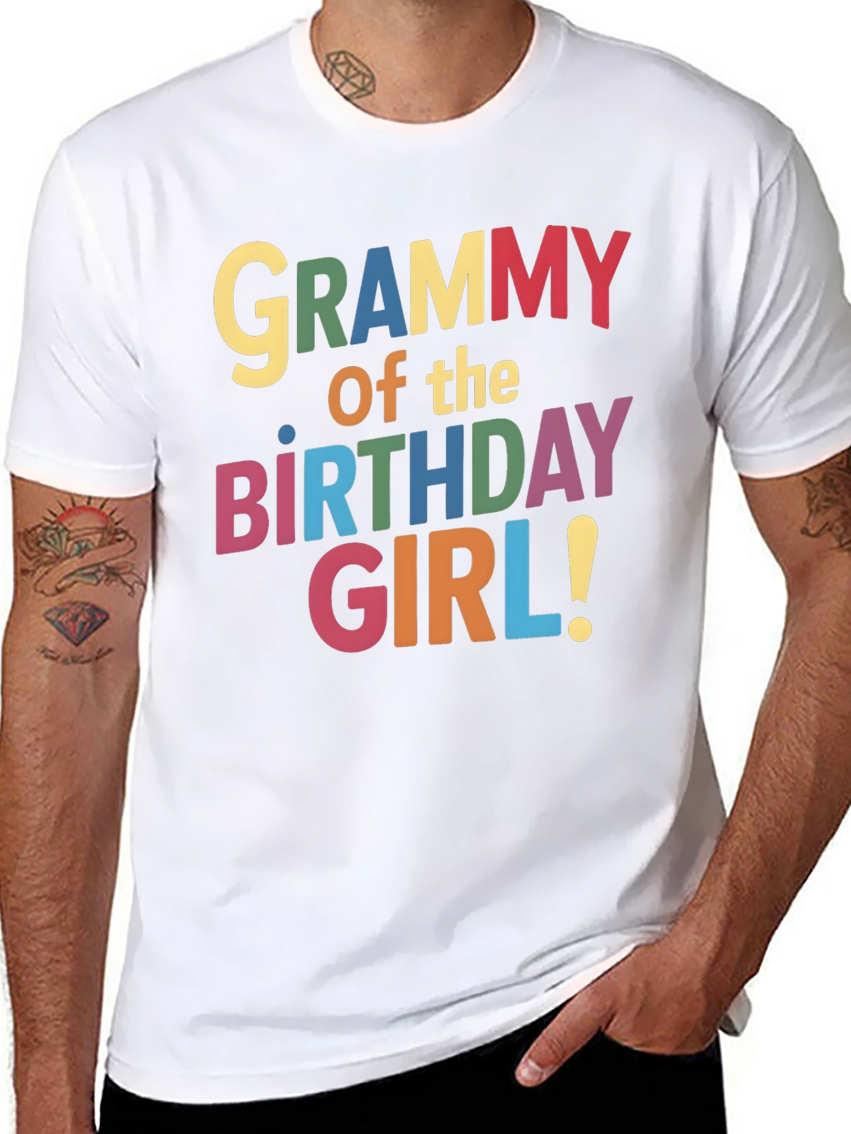 Grammy of the Birthday Girl Black T-Shirt