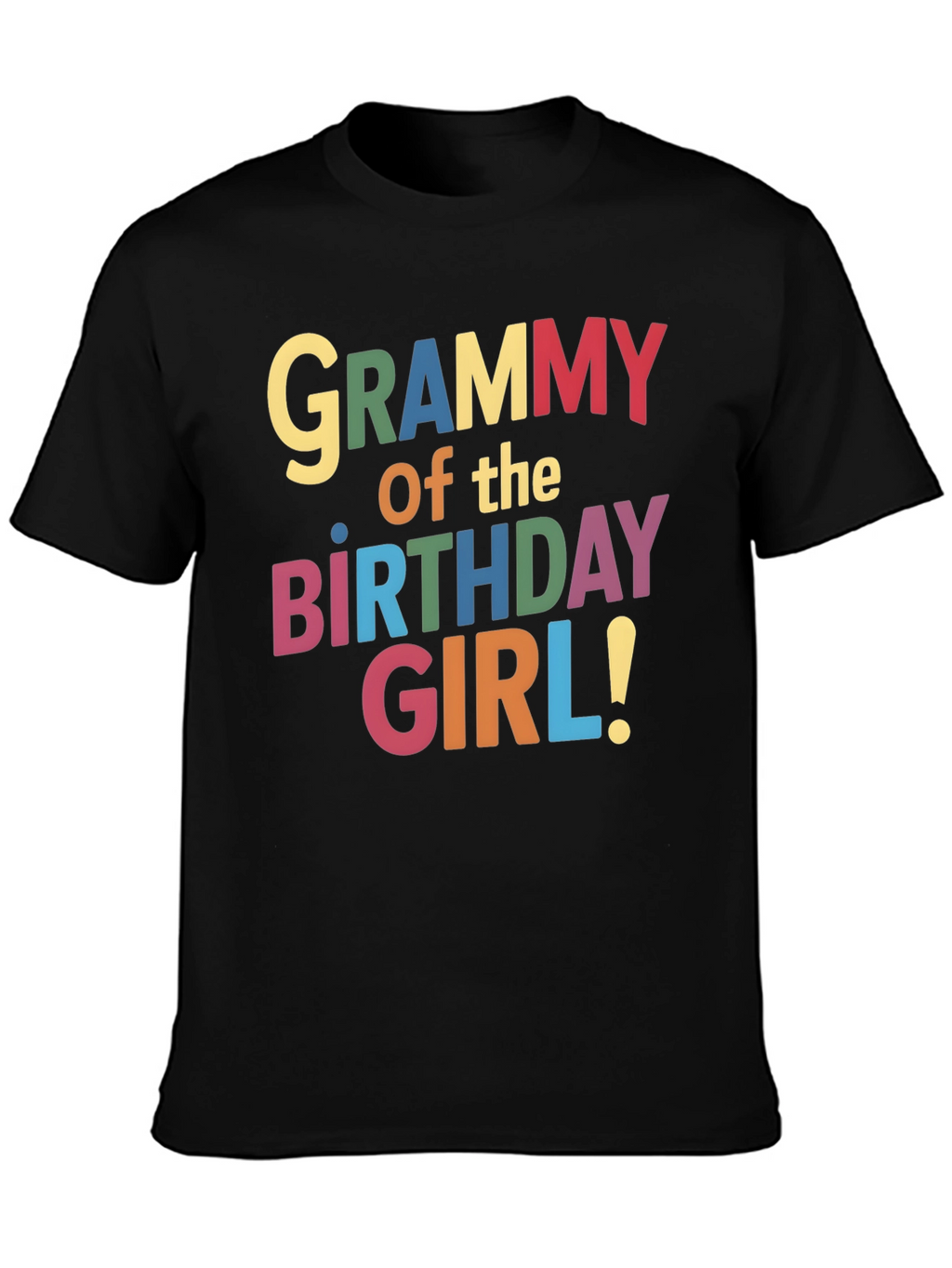 Grammy of the Birthday Girl Black T-Shirt