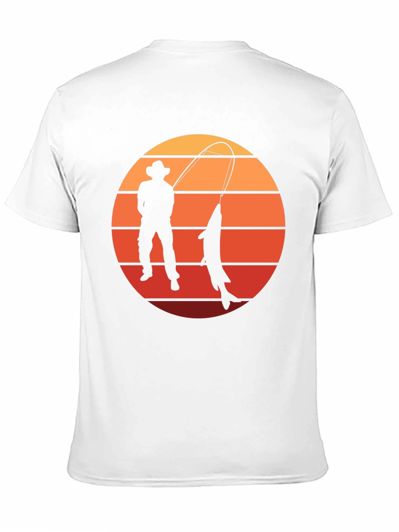 Fisherman Sunset Graphic T-Shirt