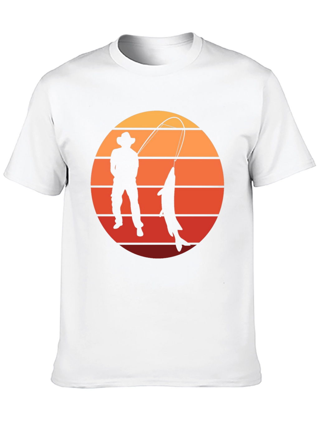 Fisherman Sunset Graphic T-Shirt