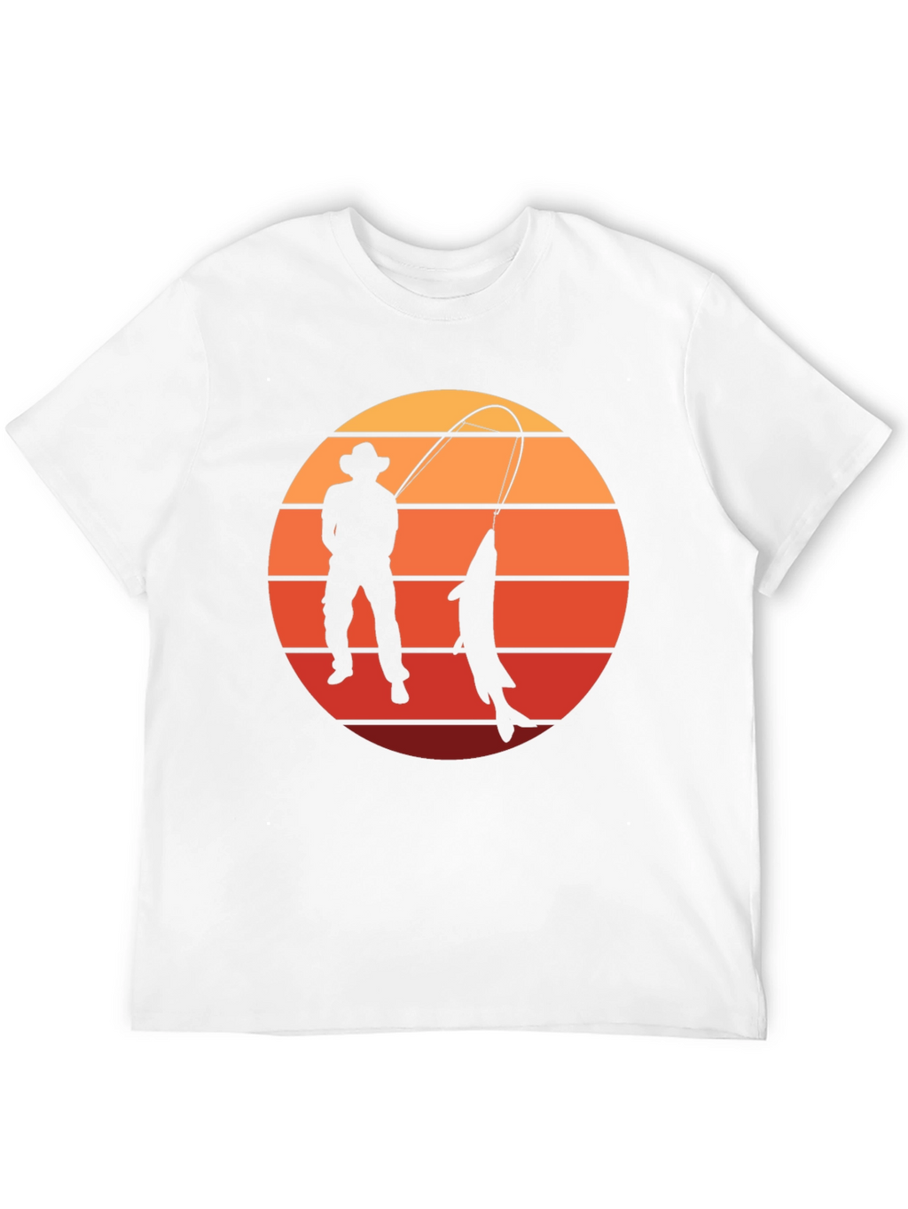 Fisherman Sunset Graphic T-Shirt