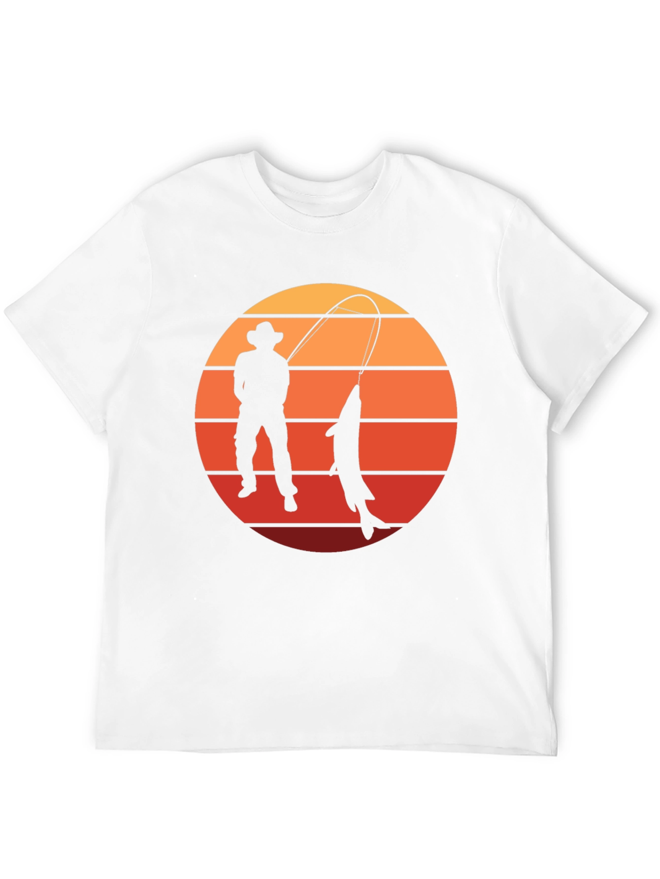 Fisherman Sunset Graphic T-Shirt