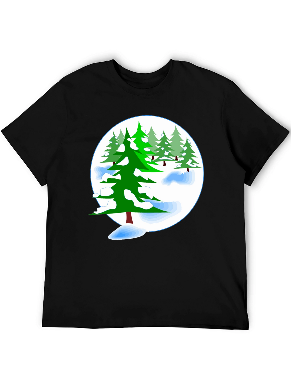 Winter Pine Tree Graphic T-Shirt
