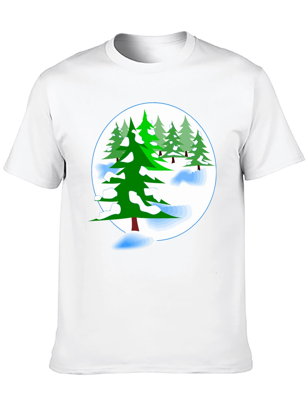 Winter Pine Tree Graphic T-Shirt