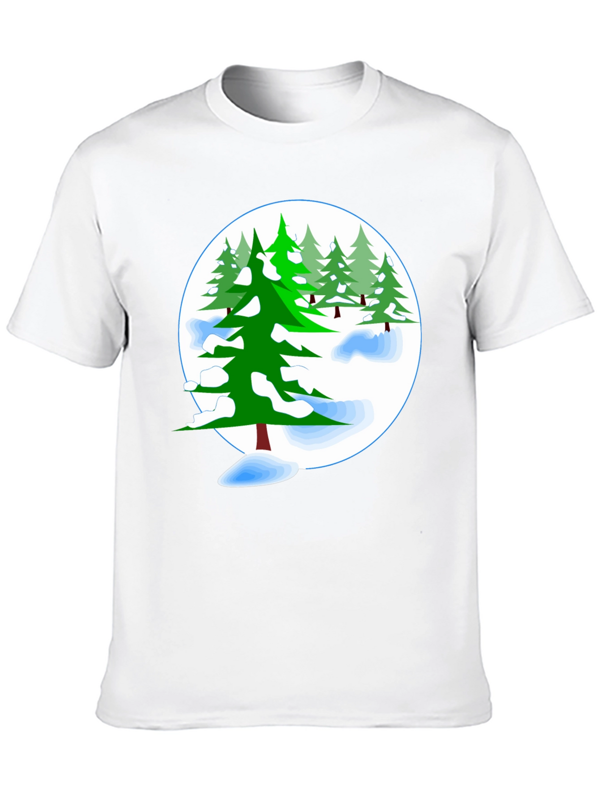 Winter Pine Tree Graphic T-Shirt