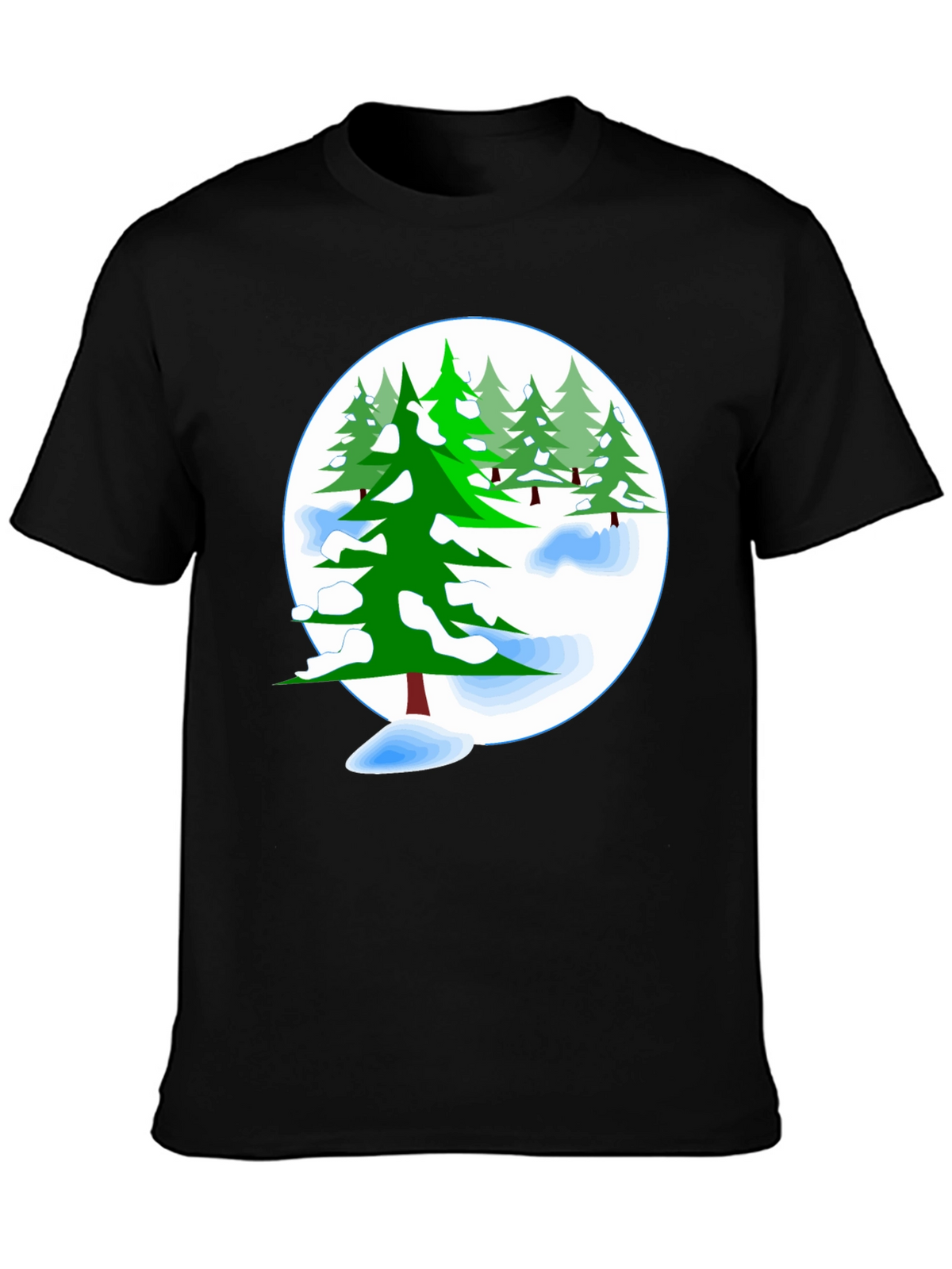 Winter Pine Tree Graphic T-Shirt