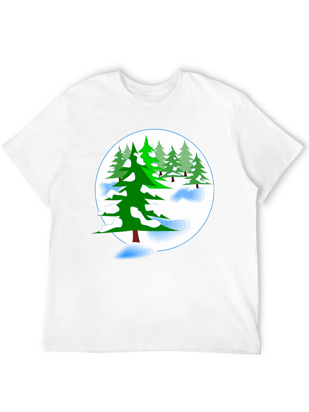 Winter Pine Tree Graphic T-Shirt