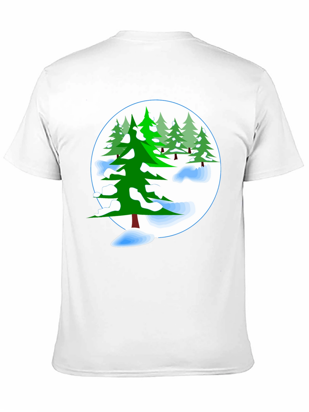 Winter Pine Tree Graphic T-Shirt