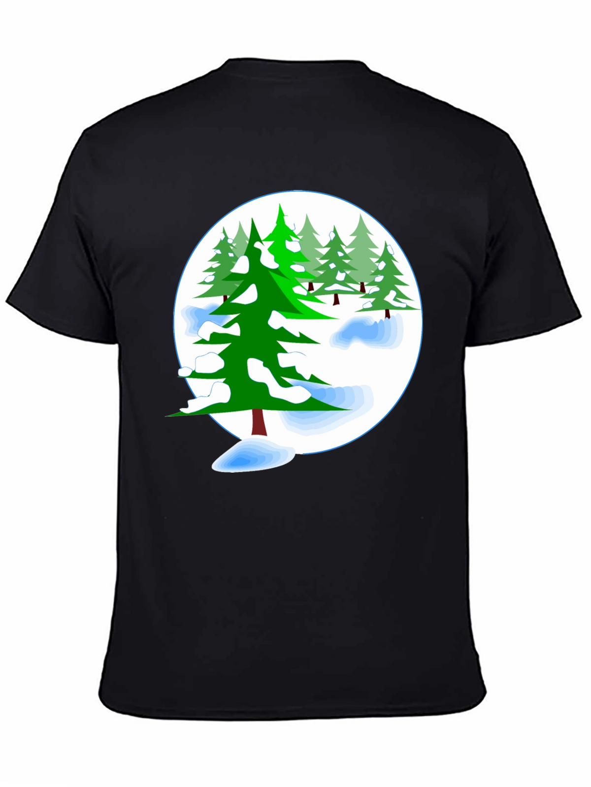 Winter Pine Tree Graphic T-Shirt