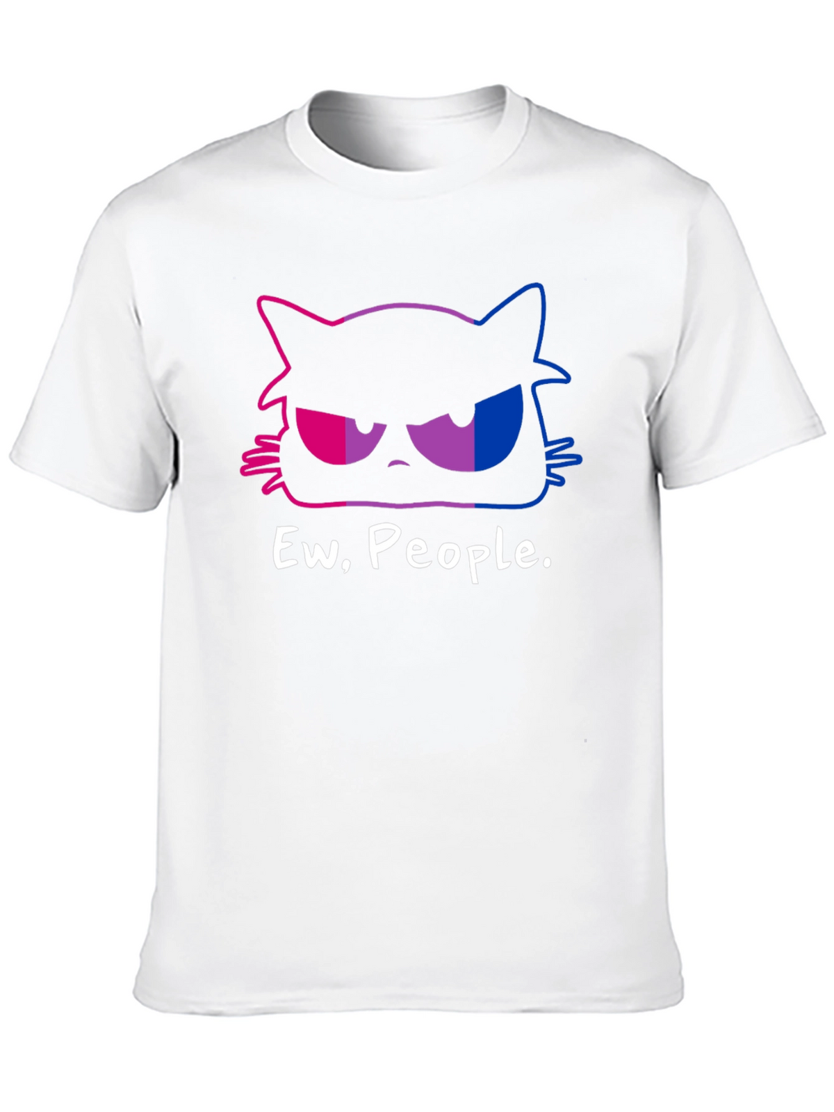 Grumpy Cat Ew People Bi Pride T-Shirt
