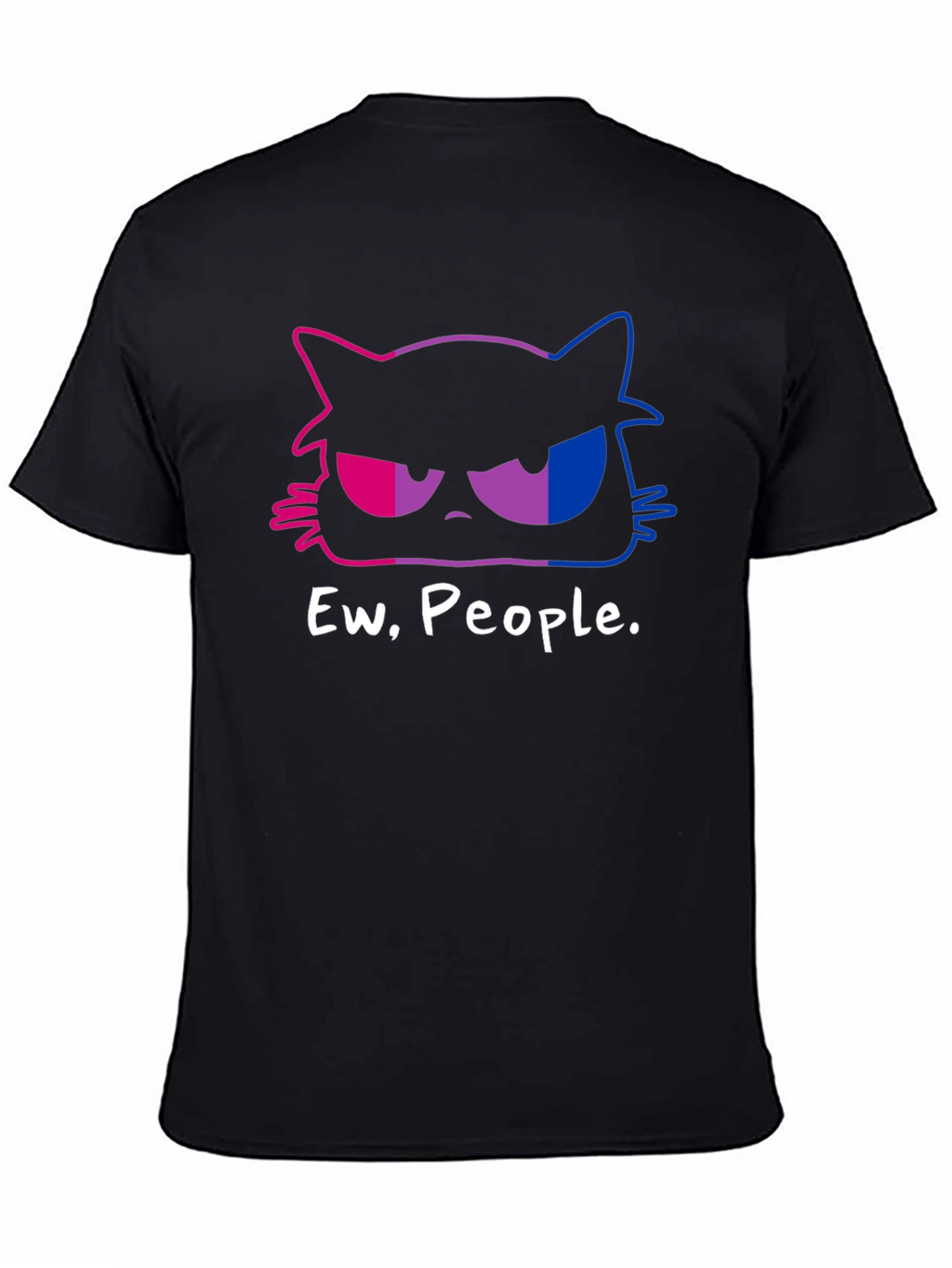 Grumpy Cat Ew People Bi Pride T-Shirt