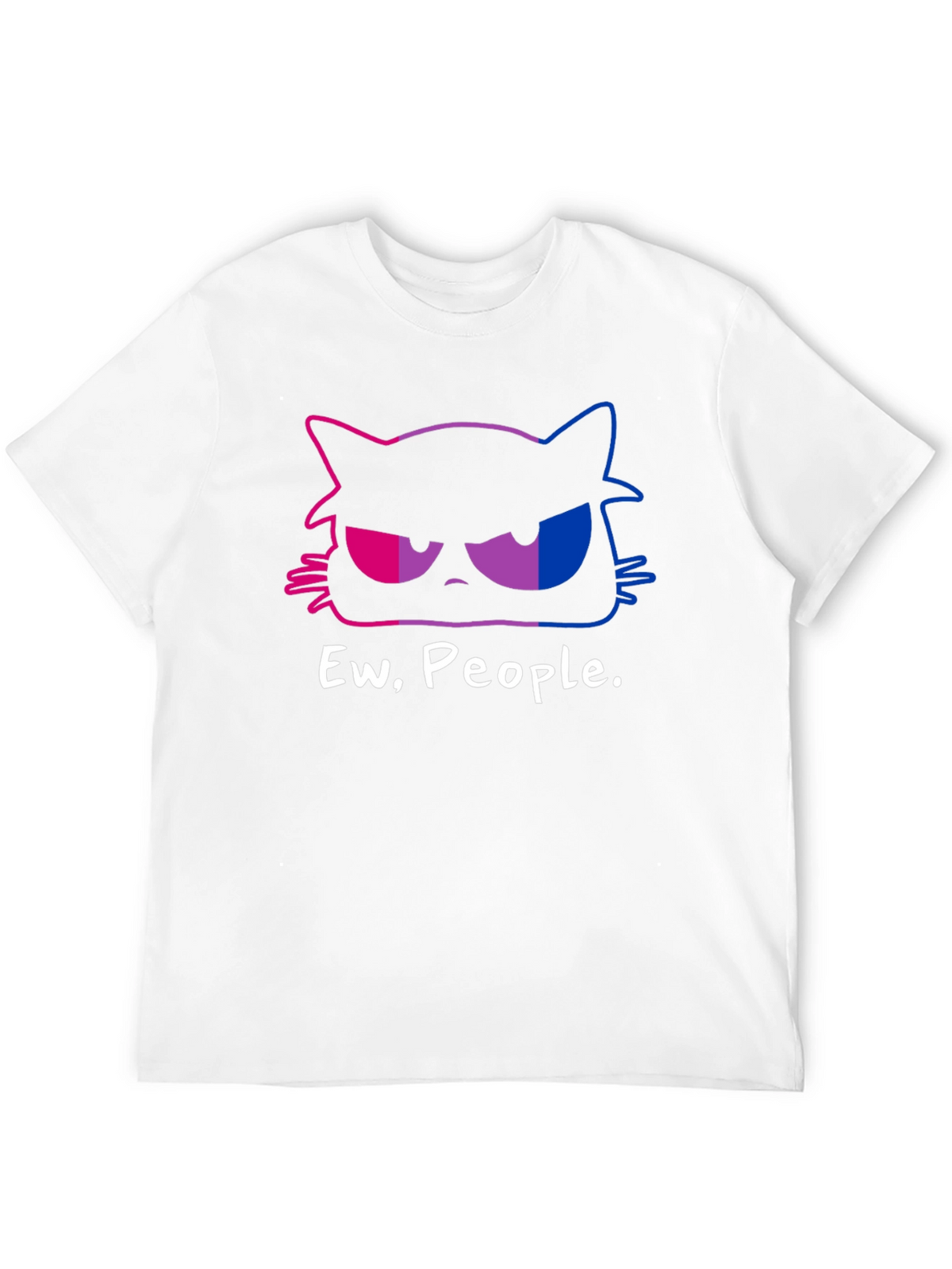 Grumpy Cat Ew People Bi Pride T-Shirt
