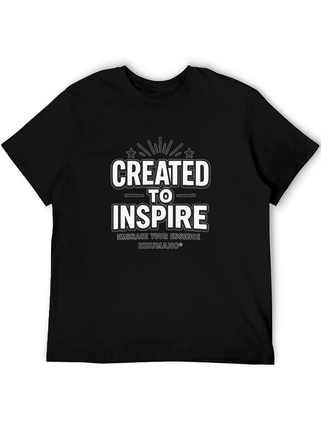 Created to Inspire Black T-Shirt | HHUMANO