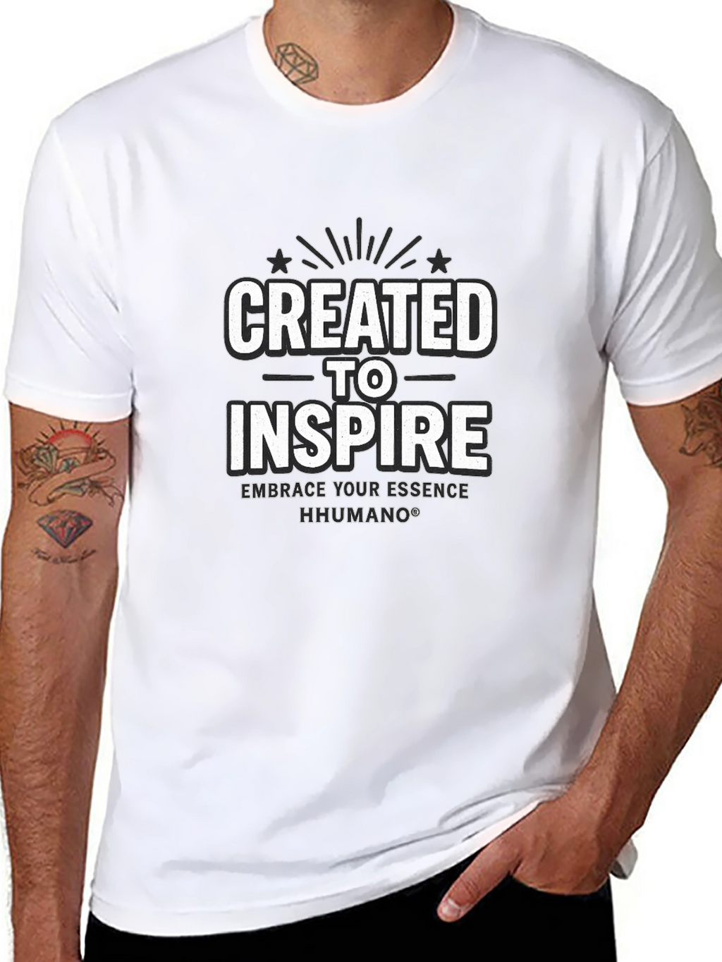 Created to Inspire Black T-Shirt | HHUMANO