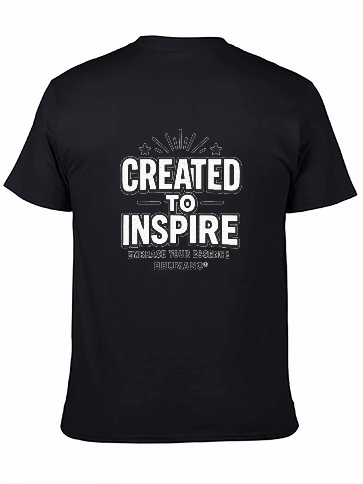 Created to Inspire Black T-Shirt | HHUMANO