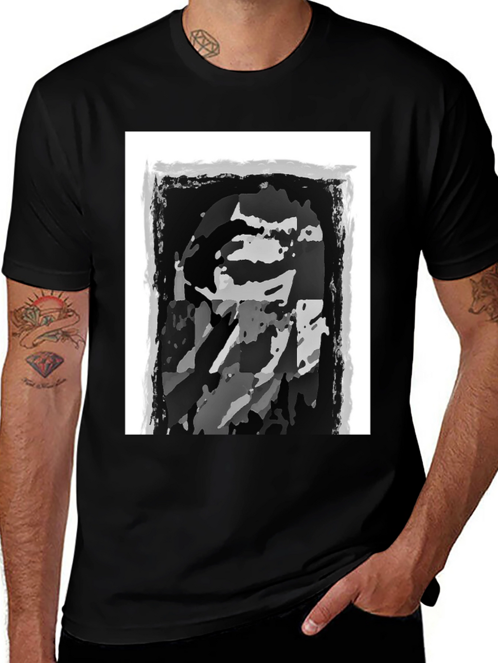 Monochrome Graphic Print Tee