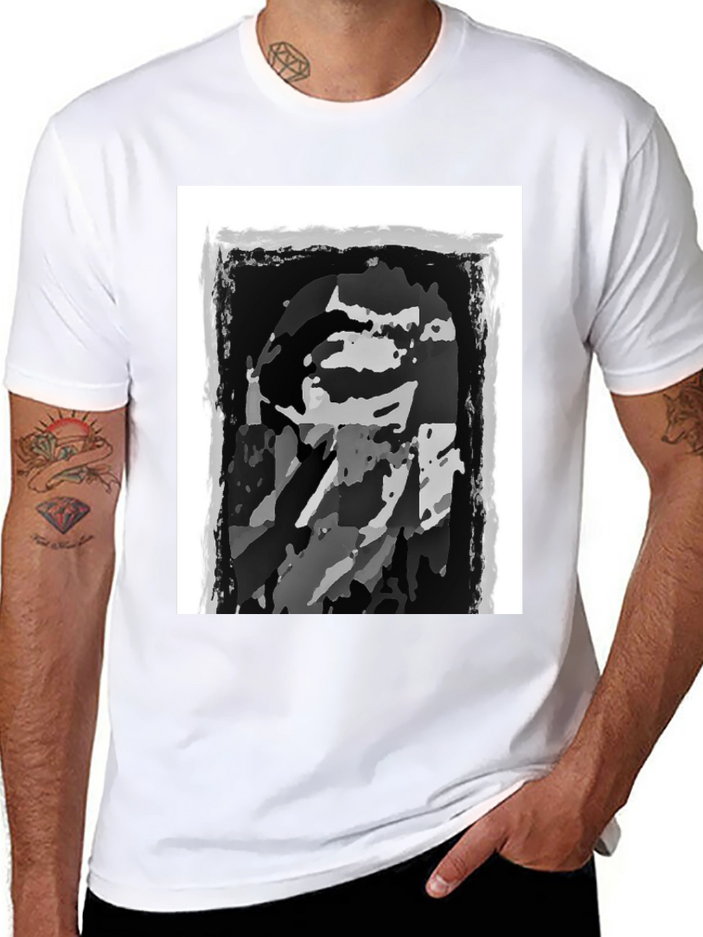 Monochrome Graphic Print Tee