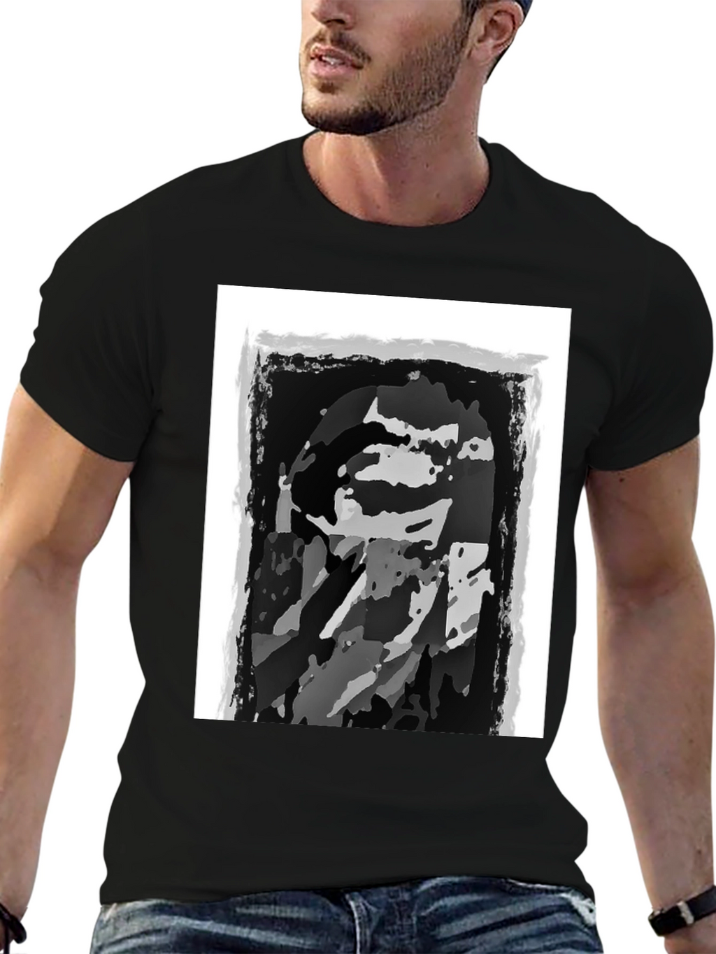 Monochrome Graphic Print Tee