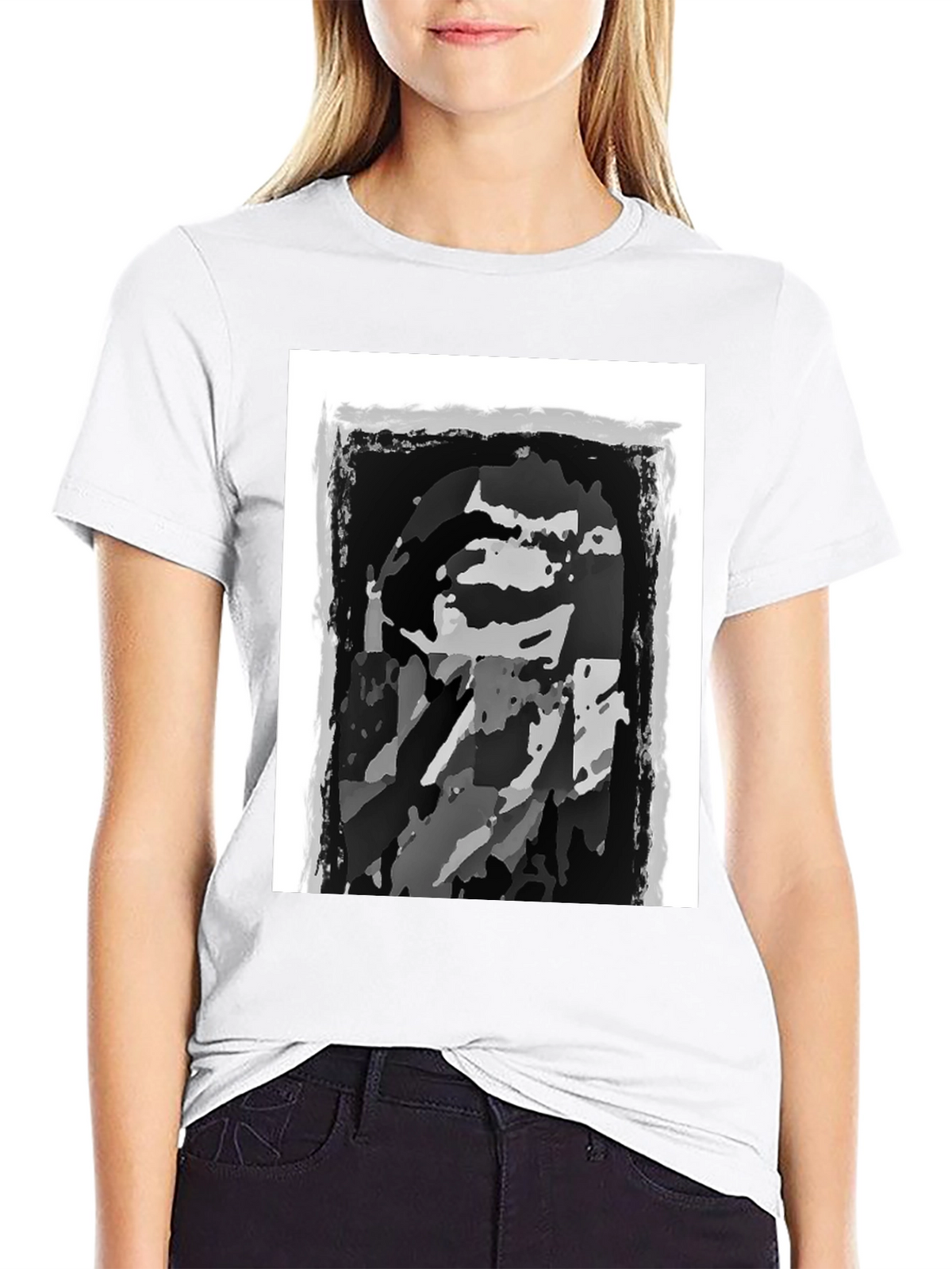 Monochrome Graphic Print Tee
