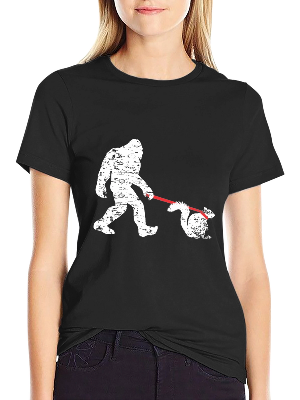 Bigfoot Walking Squirrel T-Shirt - Funny Graphic Tee
