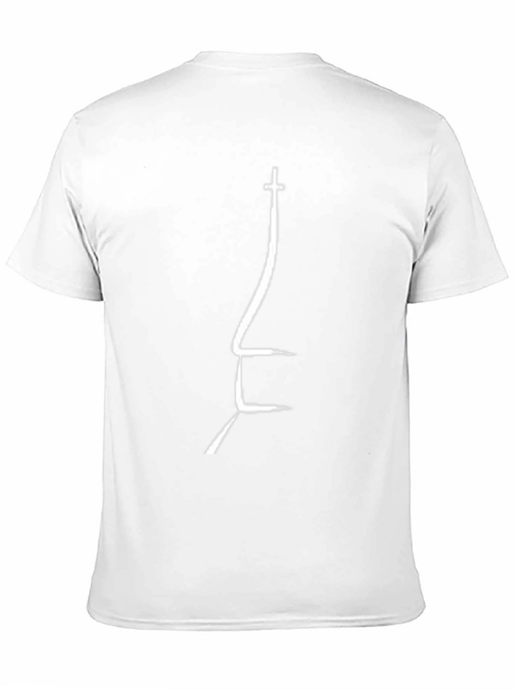 Minimalist Church Outline Black T-Shirt