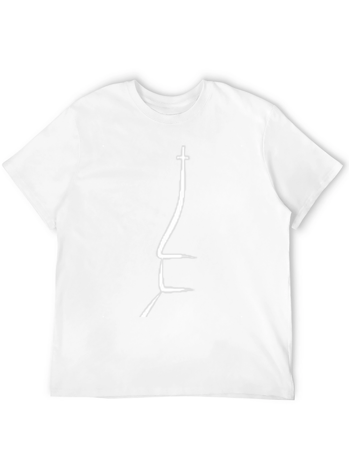 Minimalist Church Outline Black T-Shirt