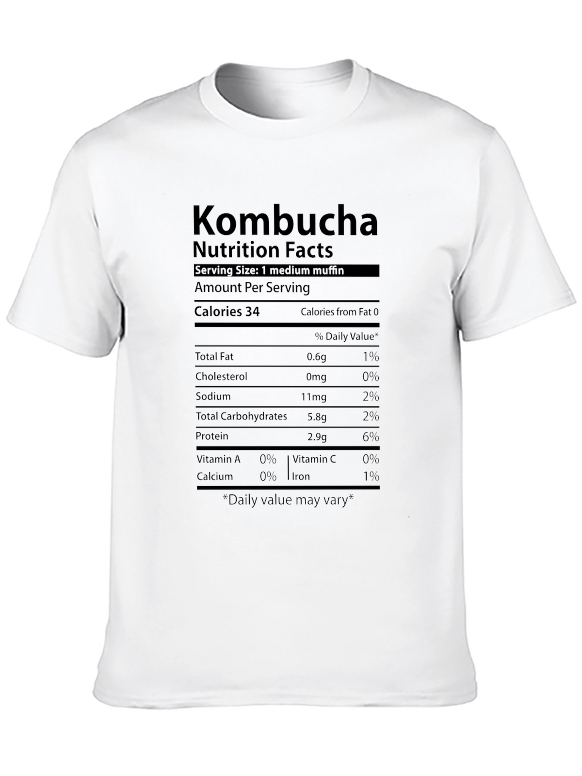 Kombucha Nutrition Facts Novelty T-Shirt