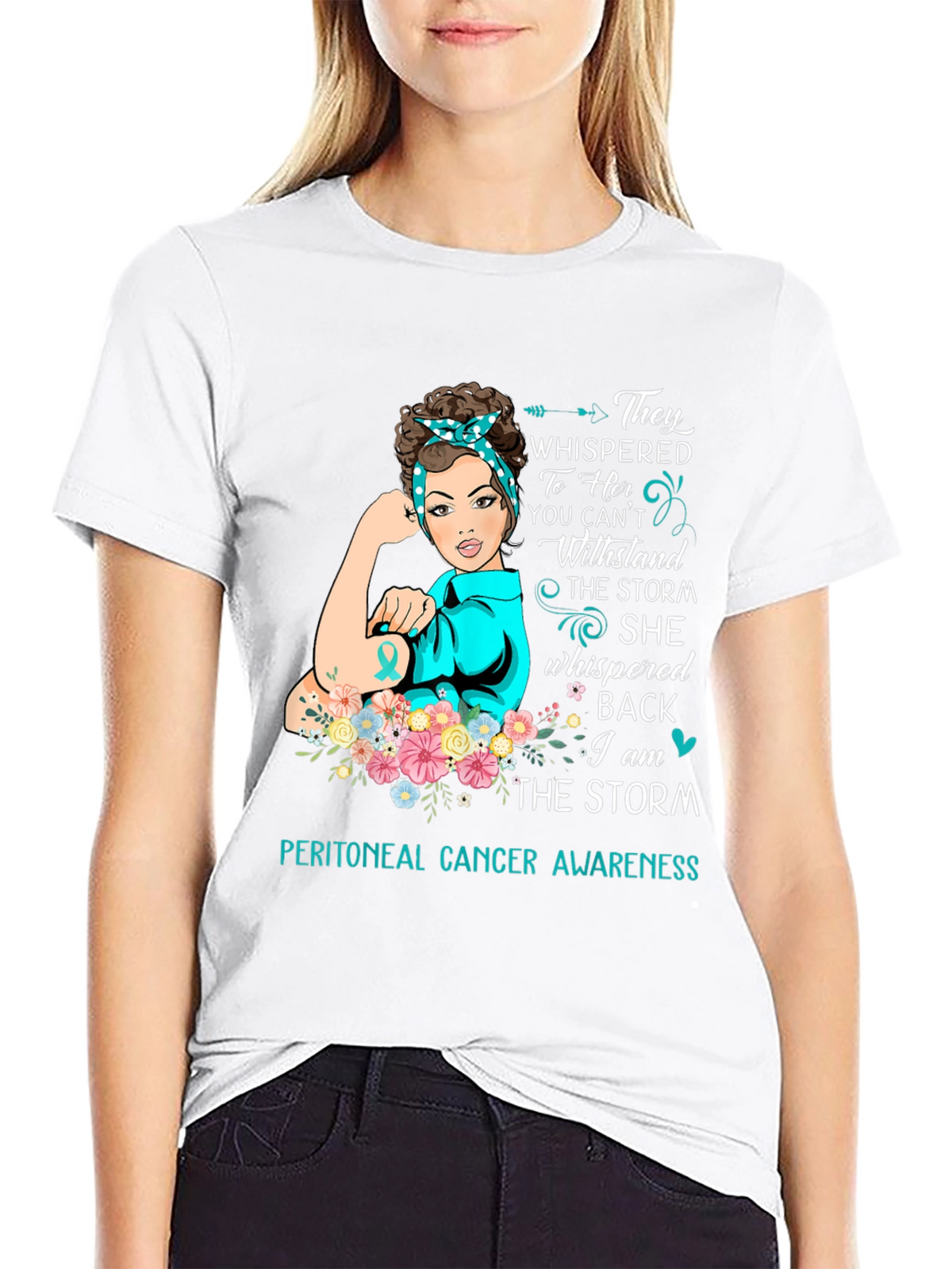 Peritoneal Cancer Awareness T-Shirt: I Am The Storm
