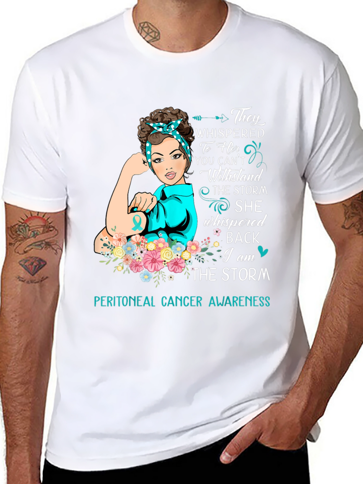 Peritoneal Cancer Awareness T-Shirt: I Am The Storm