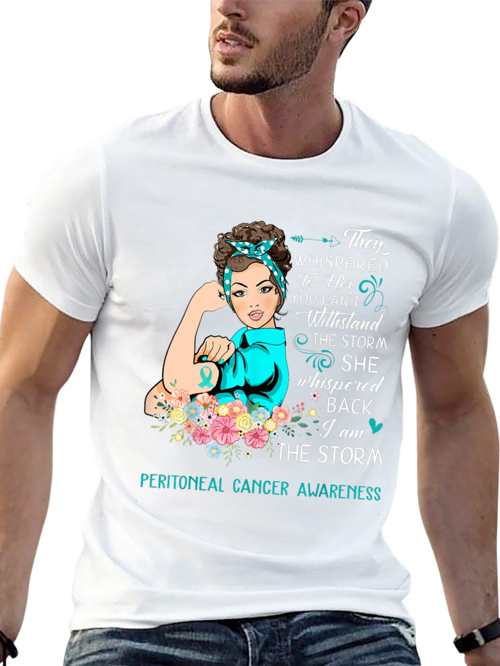 Peritoneal Cancer Awareness T-Shirt: I Am The Storm