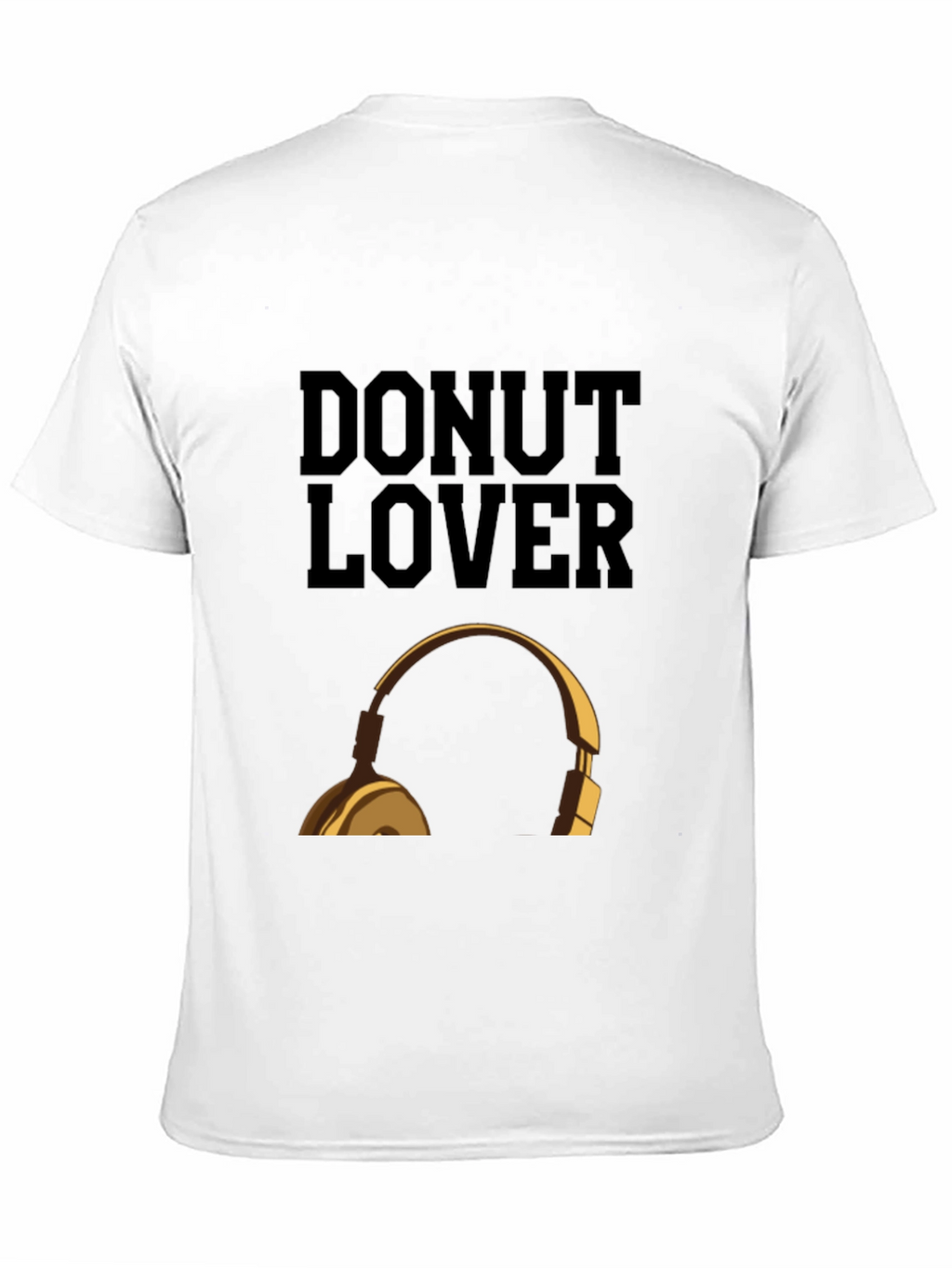 Donut Lover Headphones Graphic T-Shirt