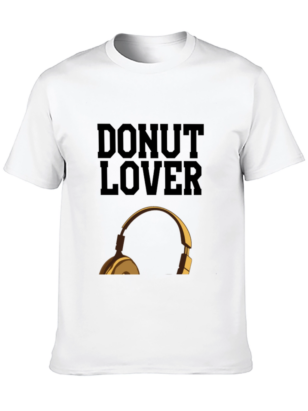 Donut Lover Headphones Graphic T-Shirt