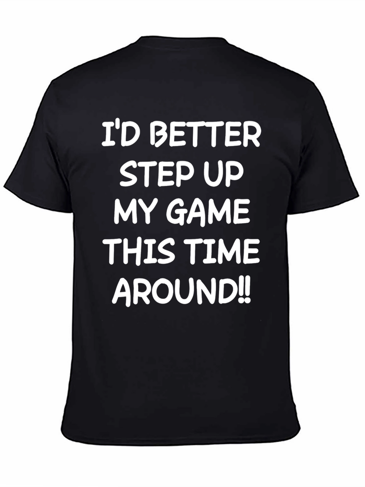 Step Up My Game Black Graphic Tee