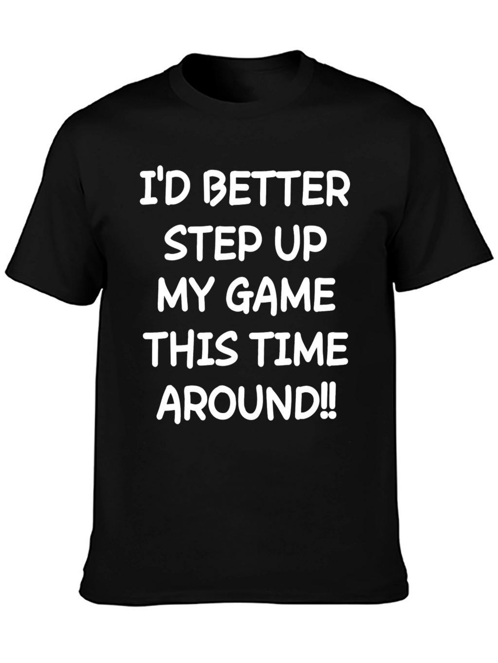 Step Up My Game Black Graphic Tee