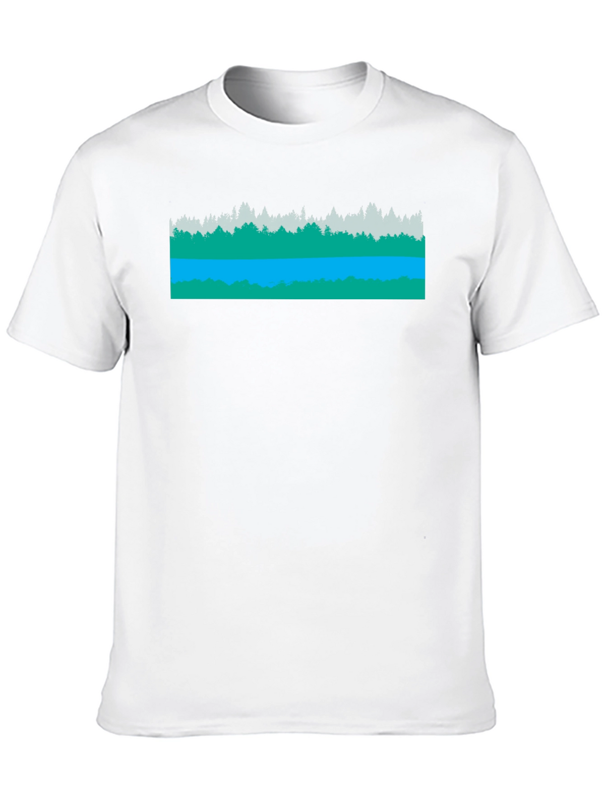 Nature Scene Graphic Black T-Shirt