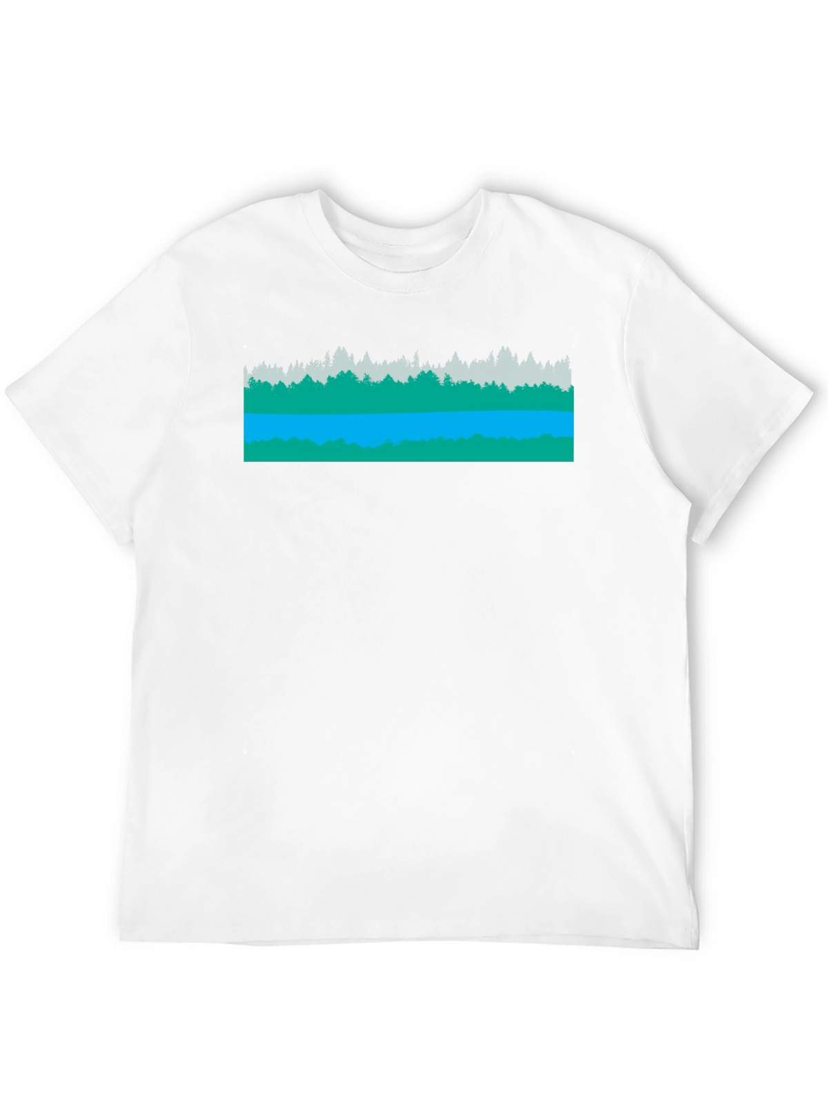 Nature Scene Graphic Black T-Shirt