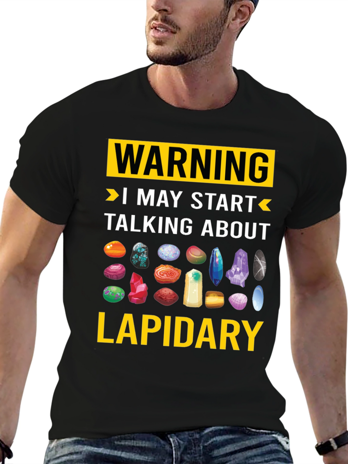 Lapidary Warning T-Shirt: Gemstone Lover Tee