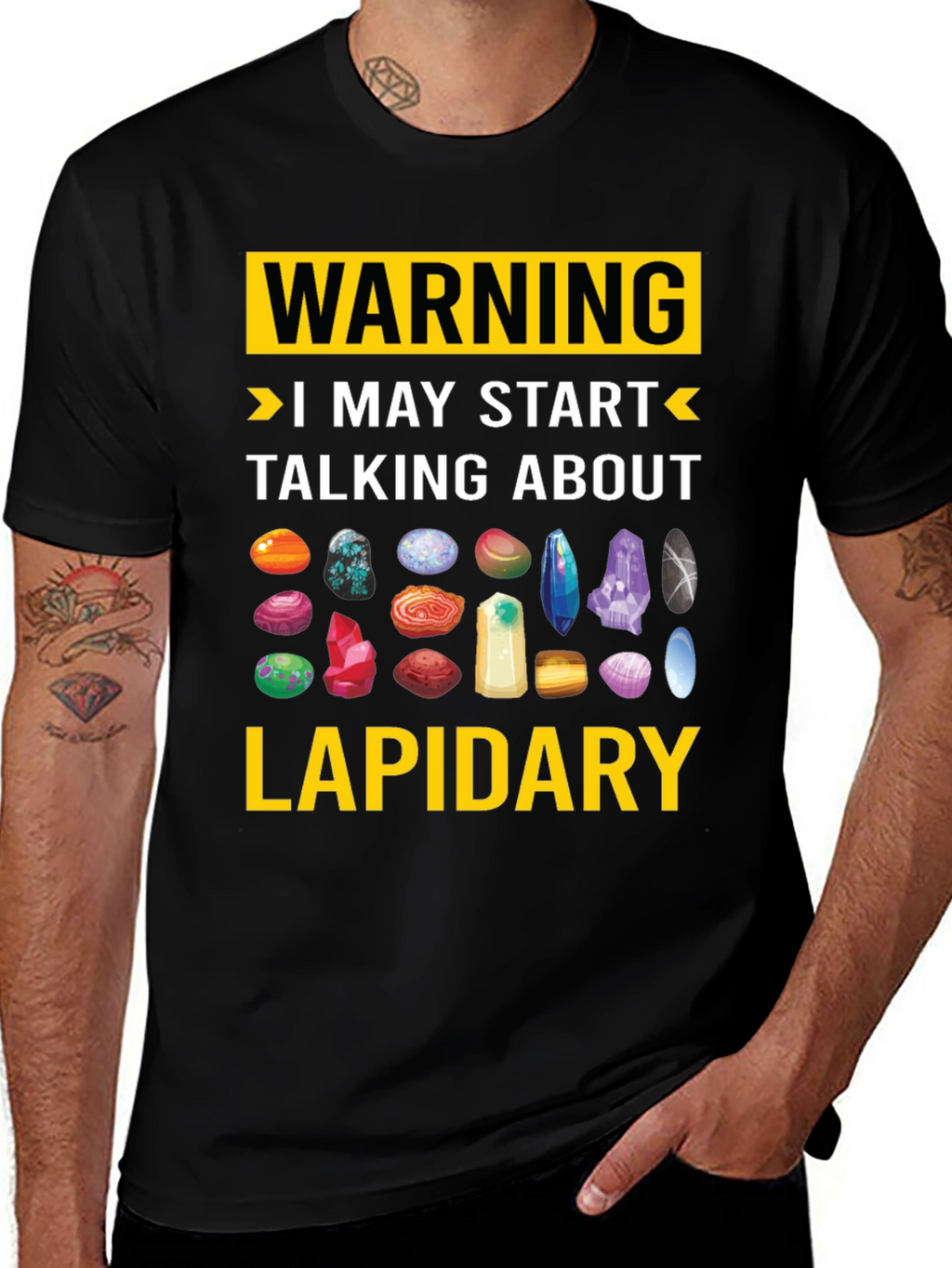 Lapidary Warning T-Shirt: Gemstone Lover Tee