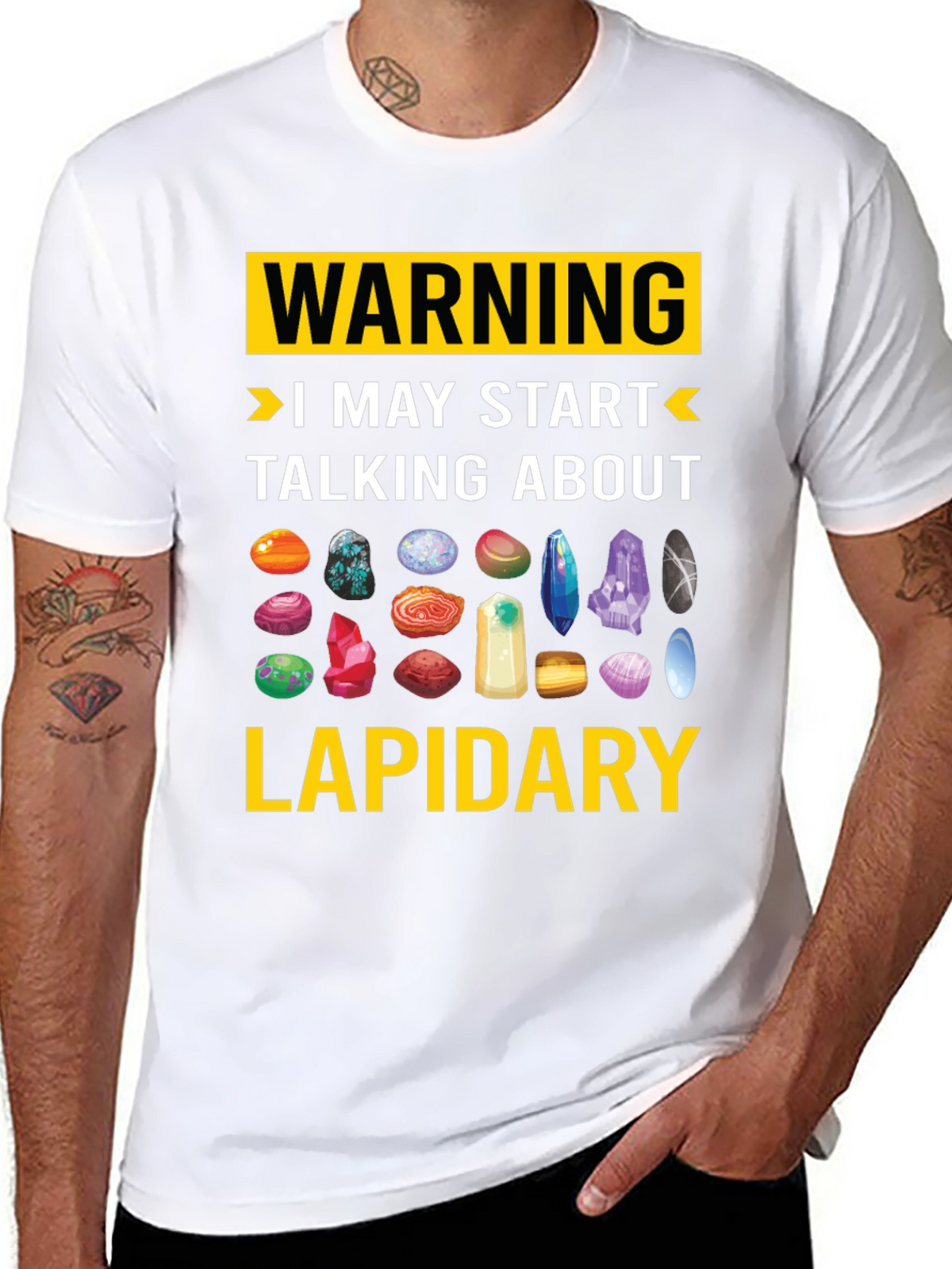 Lapidary Warning T-Shirt: Gemstone Lover Tee