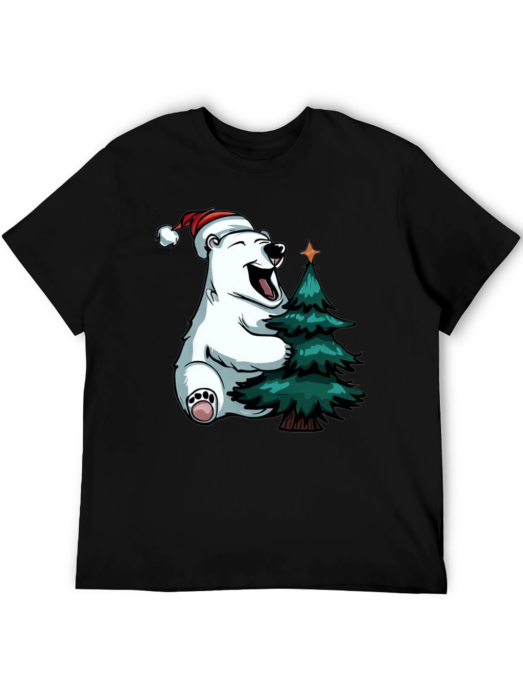Festive Bear Hugs Christmas Tree - Holiday T-Shirt