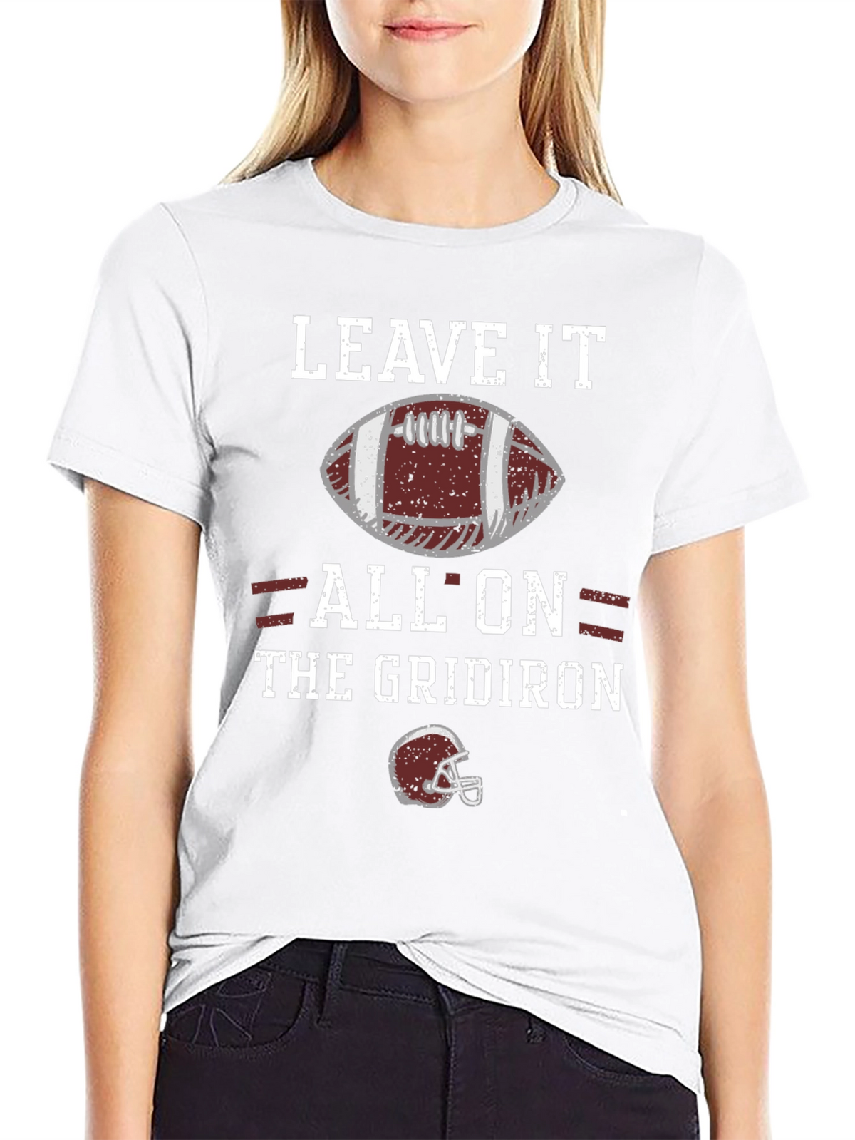 Leave It All On the Gridiron Football T-Shirt