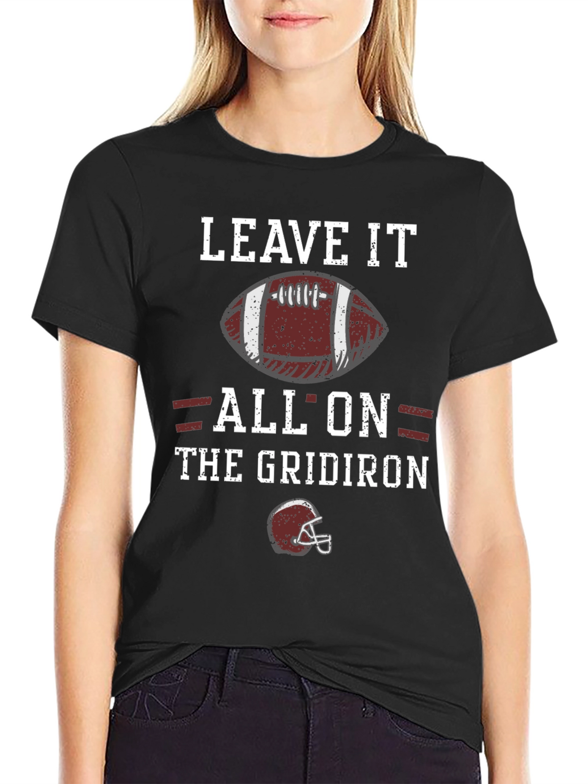 Leave It All On the Gridiron Football T-Shirt