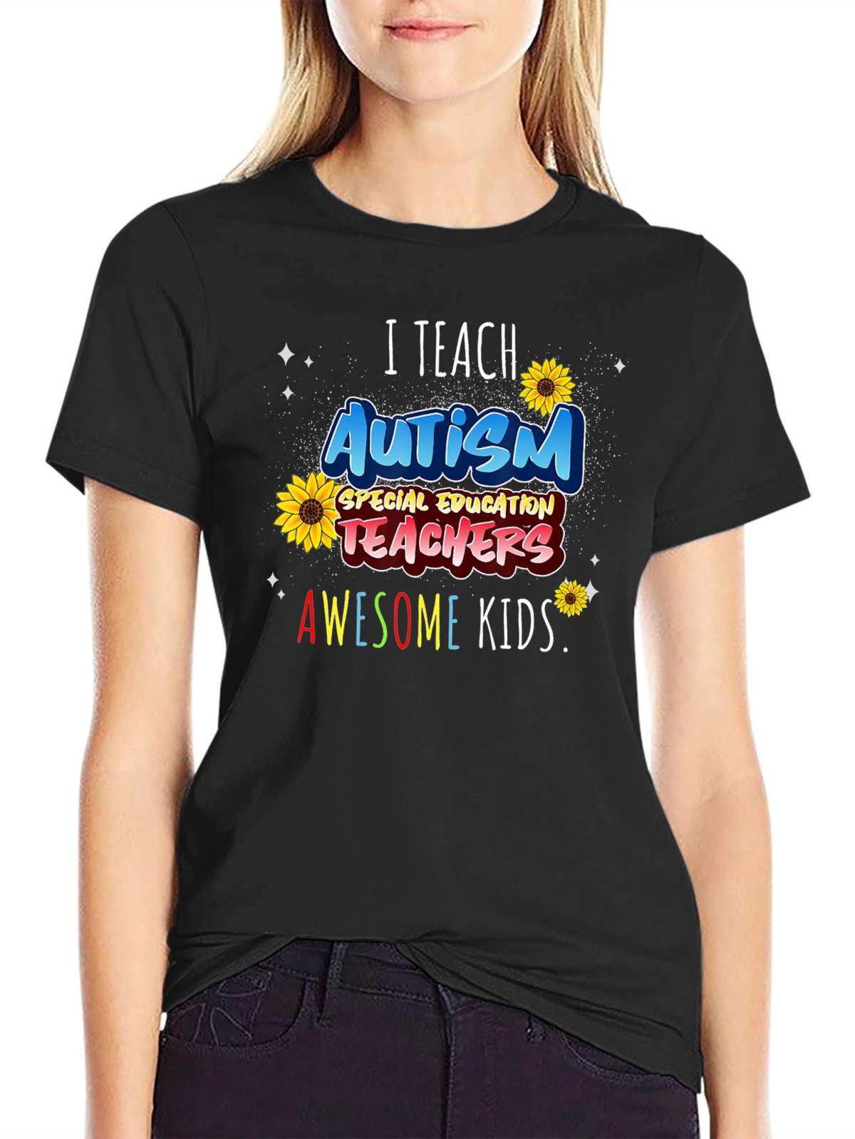 Autism Teacher T-Shirt - Awesome Kids Design